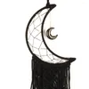 Decorative Figurines Dream Catcher Pendant Handmade Exquisite Bohemian Moon Charming Hanging Wind Chime For Home Room