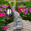 Decoratieve beeldjes olifant Zonnelicht Waterdichte patio -lamp met tuin kan ophangen voor buitentafel Lawn Yard Parks