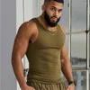 Męskie topy czołgów męskie kamizelka Sum -Sudy Suszenie odcinek Fitness Gym Running Training Slim Pionic Stripe Fashion Sportswear Bez rękawów