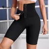 Active Shorts CHRLEISURE Buttoned Sports Push Up Sauna Sweat Women Fitness Capris Workout High Waist Running Short Exercise Tights