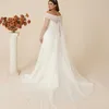 Bijoux de cheveux de mariage Femmes Cape VG87 Cathédrale de luxe Veille de mariage Cape Veil Bolero Veste femme plus taille de châle