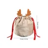 Santa Candy Bag rendierzakken Veet Drawstring Tassen Kerstdecoratie Kinderen Nieuwjaar Party Gift S S S S S