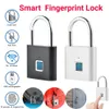 Smart fingeravtryck hänglås vattentätt biometriskt fingeravtryck nyckelfri dörr lås USB -laddningsbar säkerhetsskydd för huslåsning 240422