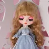 ICY DBS Blyth Doll 1/6 BJD Blue Princess Flower Robe Anime Doll Clothing 240429