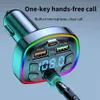 New Hands-Free Bluetooth-Compaitable 5.0 FM Transmitter Car 2 USB Fast Charger Mp3 Modulator Player Handsfree Audio Receiver