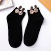 Frauen Socken Frühlings Sommer Mode Süßigkeiten Farbe Ohr Harajuku Geschenk Baumwoll -Knöchel Kurzrohr 3d große Augen