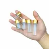 100 unit 5 ml 6 ml 7 ml 10 ml da 14 ml di bottiglie di vetro con tappi a vite in oro in alluminio Gift da matrimonio olio essenziale fpuvu