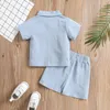 MA Baby 6m-4y Baby и Pajama Set Set Stemped Summer Shot Ride Top и Shorts D01 240428