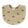 Bibs fczk tissus en rotage épais coton babeau gaussien absorbant en dentelle accessoires nouveau-nés écharpe bandana trucs adaptés aux garçons et filles d240513