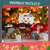 Boîtes Santa Christmas Elf Treat Decorations Snowman Elk Ordoard Cardboard Présent des bonbons biscuits avec des poignées Fête de vacances Faveur 1027