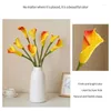 Decoratieve bloemen Simulatie Calla Lily PU Lange paal Grote een enkele bloem feel gekrulde bruiloftdecoratiefeestje