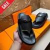 Empire Designer Sandals For Mens Classic Leather Brown Black Flip Flops Sandles Man Flat Heels Summer Beach Walk Shoes Slides Slippers Luxury Mules Size 38-46