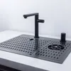 Küchenarmäuren Einer Waschbecken mit Tasse Waschmaschine - kleines Edelstahl -Nano -Schwarz -Gemüse -Becken aus Edelstahl
