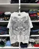 Y2K T -Shirt Harajuku Retro Hip Hop -Schädel Druck übergroße T -Shirt Herren Damen Kurzarm Gothic Clothing Tops Streetwear 240513