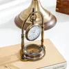Relógios de mesa Relógio retrô Light Luxury Study Digital With Compass Old Seat Home Móstia Presentes de alta qualidade