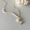 Anhänger Halsketten Minar Vintage Barock Süßwasserperlen Halskette für Frauen hohlverbiftete Ketten -Asymmetrische Schaltkreis Circle Chokers Geschenke