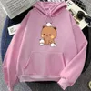 Sweats à capuche masculine Sweatshirts Cartoon Bubu et Dudu Panda Bear Funny Imprimé Hooded Plus Taille Sweat à sweat Femmes Sweatshirts d'hiver Femme chaude Strtwear T240510