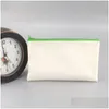 Storage Bags Sublimation Blank Square Bag Heat Transfer Canvas Zipper Cosmetic Diy Painting Student Pencil Case Drop Delivery Home G Dhodg