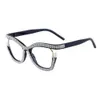 Cadre de lunettes cloutées à la mode à la mode, adaptés à la myopie des verres optiques femelles, lunettes de soleil H513-14