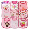 Bibs burp panni 9 pezzi/set per bambini ragazze ragazzi che nutrono bavaglini asciugamani da cartone animato per bambini da cartone animato per bambini Bandanas Burp Burp Dids D240513