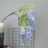 Fleurs décoratives DIY MUR MUR MUR PLADIER PROSIBLE Wisteria Artificiel Flower String Plantes Vine Decor for the Fence Balcony Room Home