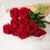 Silk Red Rose Artificial Roses White Bud Fake Flowers For Home Valentijnsdag Gift Wedding Indoor Decoratie 0511
