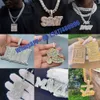 Hip Hop -sieraden Iced Full VVS Moissanite Diamond Custom Men Hang ketting S925 Sterling Silver