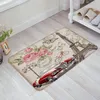 Carpets Eiffel Tower Flowers Carke Retro Style Butterfly Kitchen Paillomat Bedroom Bath Planchers Tapis Porte de porte Tapis Rapis Home Decor