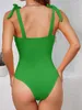 Damskie stroje kąpielowe 2024 Swimpit Swimpit One Piece Solid Vintage Kobiety jednoczęściowy kostium kąpielowy Kobieta Wyściełana plażowa zużycie pływania letnia odzież plażowa