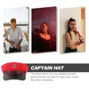 ベレットパーティーパフォーマンス衣料品キャプテンセーラーハットベレー（02ブラック）（M（56-58cm））帽子ステージヨットボートコットン