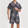 Camicie casual maschile abiti da uomo taglie forti estate sciolte magliette in seta in spiaggia vacanze a manicotto s-xxxl