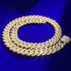 Nouvelle arrivée Golden Fournisseur imperméable Real Sier Cuban Link Chain 12 mm 20 pouces Collier pour hommes