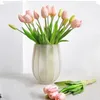 Kwiaty dekoracyjne 5 Branch/pakiet sztuczny bukiet tulipan pE Lateksowe tulipany Fakie