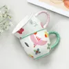 Mugs Creative Cartoon Thermal Personality Breakfast Cereal Cute Ceramic Milk Household Large Capacity Coffee Oatmeal Cup