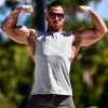 Mens Cut Off Sleeveless shirt Gyms Stringer Vest Blank Workout Shirt Muscle Tees Bodybuilding Tank Top Fitness Clothing 240513