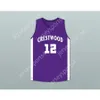 Custom Qualquer nome qualquer equipe Ja Morant 12 Crestwood High School Cavaleiros Purple Basketball Jersey All Stitched Size S-6xl Top Quality