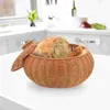 Mugs Woven Basket For Kitchen Egg Storage Baskets Organizing Hamper Multi-functional Bread Supply Food Weave With Lid