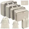 Sacs de rangement Cubes d'emballage pour voyager 8pcs Set Organisateur pliable Organisateur de valise Luggage Luggage