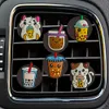 Interiördekorationer Cartoon Milk Tea Cup 8 Car Air Vent Clip Clips för Office Home Freshener Outlet Drop Delivery OtsBe