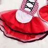 Clothing Sets The newly born Little Red Riding Hood role-playing costume Christmas set photo prop girl Tutu party dress baby costumeL240513