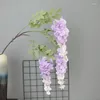 Fleurs décoratives DIY MUR MUR MUR PLADIER PROSIBLE Wisteria Artificiel Flower String Plantes Vine Decor for the Fence Balcony Room Home