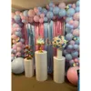 3st rund piedestal Display Art Cylinder Decor Cake Rack sockel Pillars för DIY bröllopsfest dekorationer semester nya ationer ationer