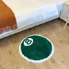 Ronde Tufting Number 8 Tapijt Soft Green Mat Billiards Ball Tapijt Kinderen Slaapkamer Corridor Vloer voetkussen Huiskamer Decor Geschenk 240512