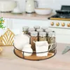 Kitchen Storage Turntable Tray Decoration Rotary Vanity Bread Organizer For Countertop Bar Dining Room Table Cabinet