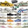 Com Box onitsukas tiger mexico 66 tênis de tênis masculas sapatos casuais correndo tokuten kill bill birch preto branco rosa cromado prata esportes ao ar livre tênis de tênis