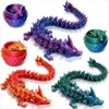 NIEUW 3D Gedrukte 30 cm Crystal Dragon met 13 cm ei dinosaurus Neayear fidget speelgoedgeschenken voor volwassenen paasmand spillers hand stress relief speelgoed 089