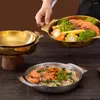 Pannen plat roestvrijstalen zeevruchten pot kookgerei niet -stick kookgerei Pan dagelijks gebruik paella