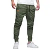 Herrbyxor herrbyxor joggar med fickor casual svettbyxor byxor dragkammare chino byxor twill spår jogging byxstorlek öppen y240513