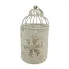 Ljusstakar Julhållare hängande fågelburet metalllykta tealight centerpieces ljusstake för bord bröllopsfest