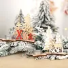 キャンドルホルダークリスマスツリーキャンドラブロスの装飾diy木製の手描きのデスクトップ飾りホームデコレーションエルクアートギフト